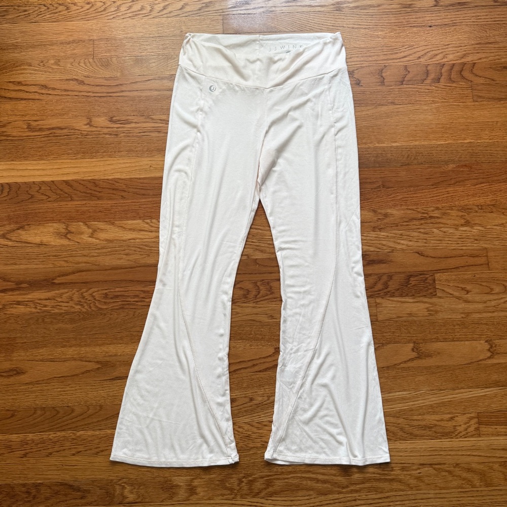 JJ Winks cream flare lounge pants XL